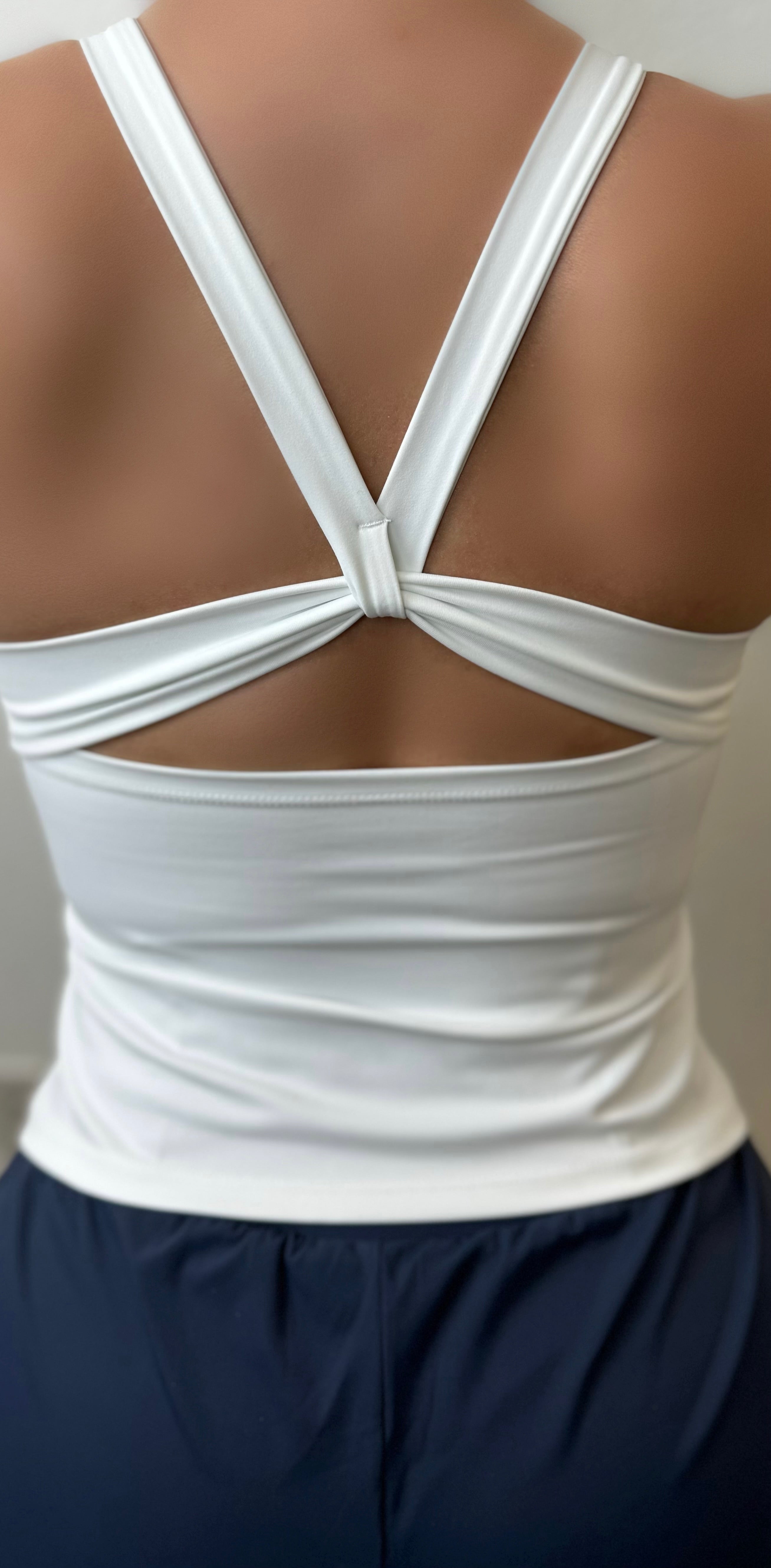 Stylish White Back Knot Top For Women - Ceiavonandfine