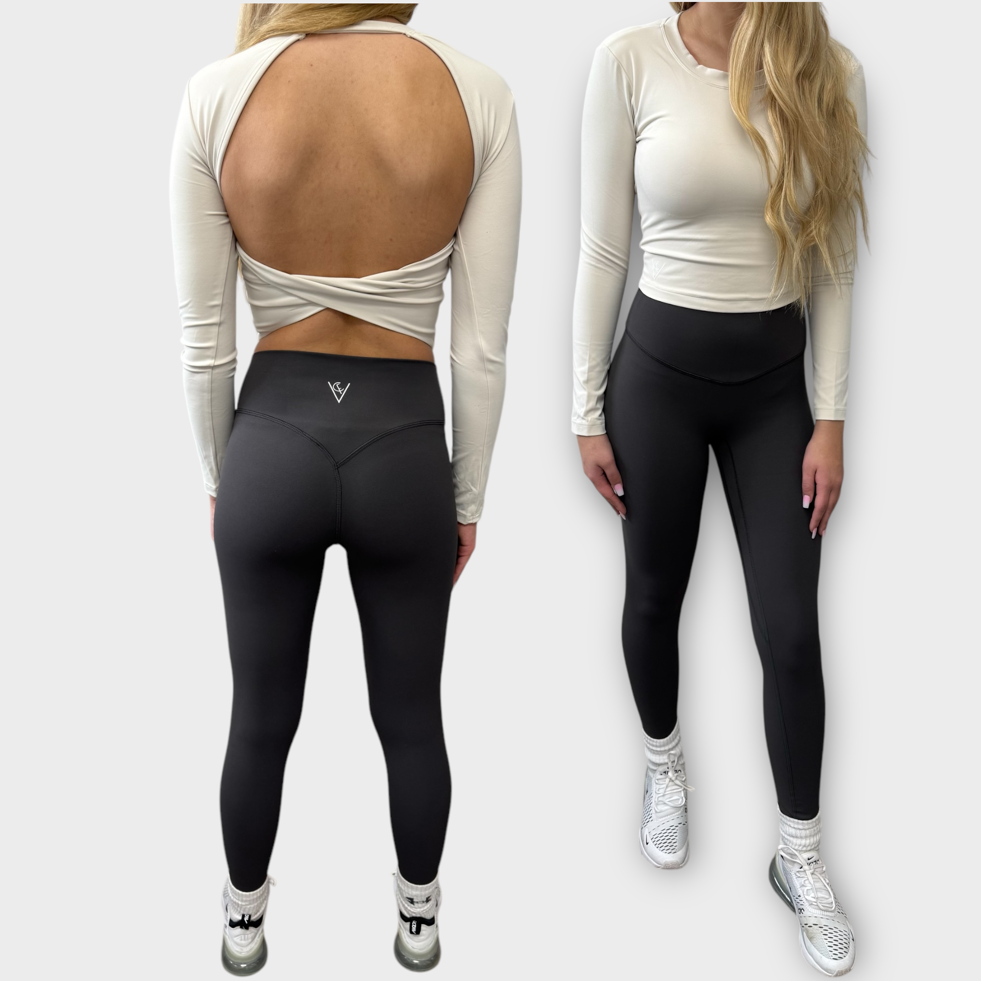Gym Activewear Twist V Back Top with Leggings set for women - ceiavonandfine