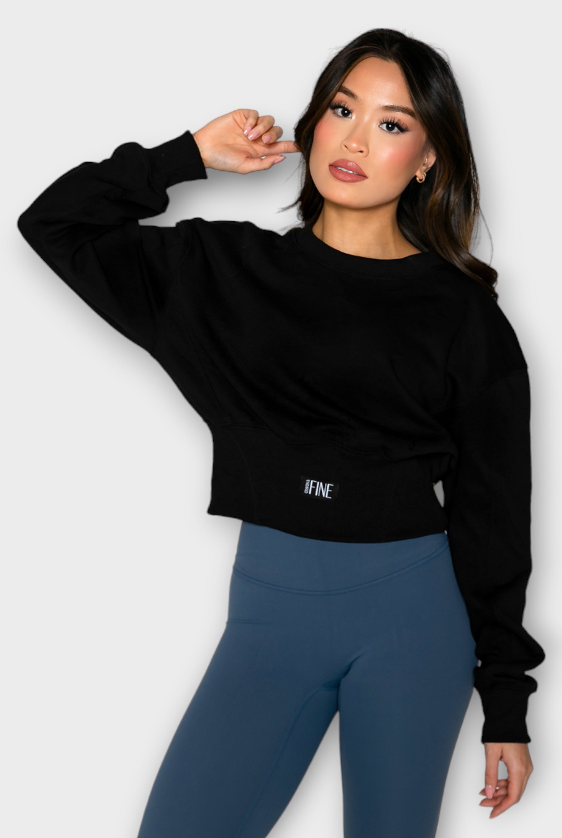 Full Sleeve Ribbed Waist Sweatshirt for Women - Ceiavonandfine