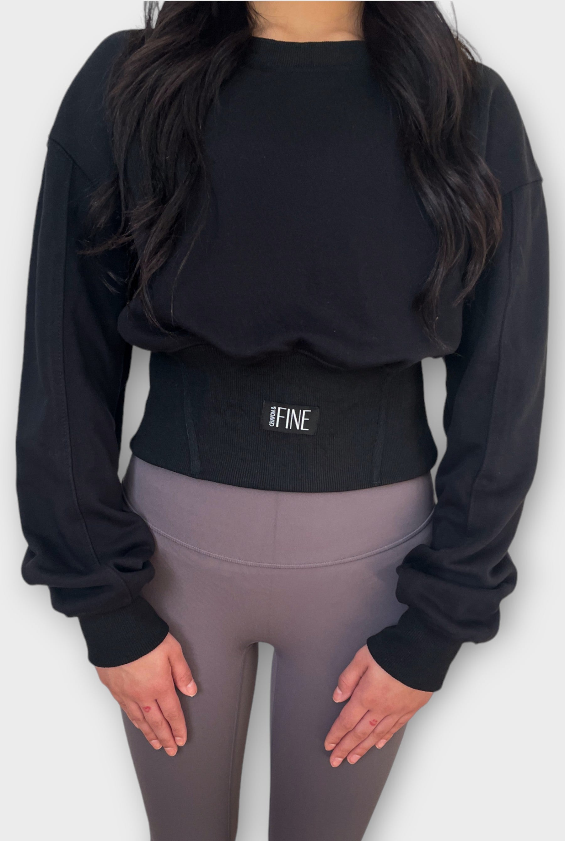 Ribbed Waist Sweatshirt